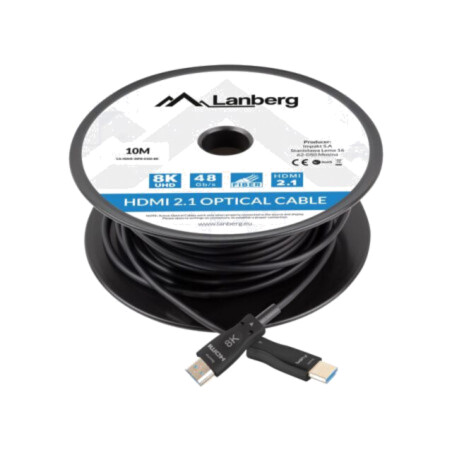 Cablu; HDMI mufă,din ambele părţi; PVC; HDMI 2.1; Lung: 10m; negru