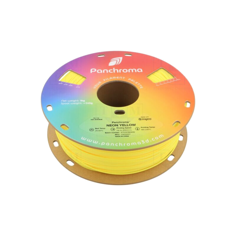 Filament: PLA; 1,75mm; neon yellow; 190÷230°C; 1kg; Panchroma™