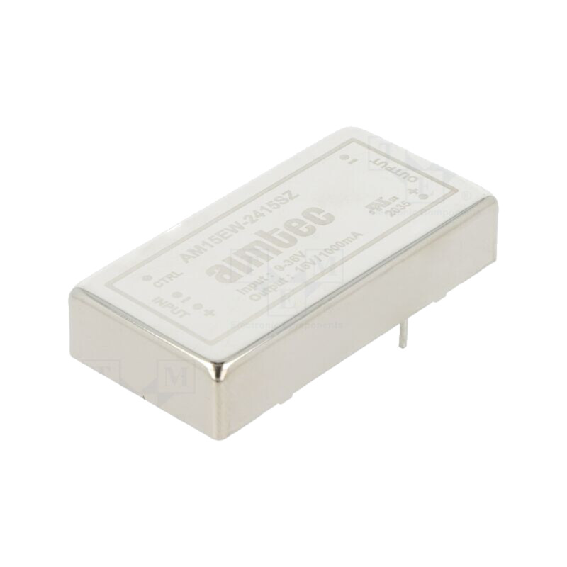 Convertor: DC/DC; 15W; Uintr: 9÷36VDC; Uieş: 15VDC; Iieş: 1A; 2"x1" Convertor: DC/DC; 15W; Uintr: 9÷36VDC; Uieş: 15VDC; Iieş: 1A; 2"x1"