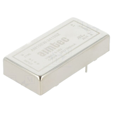 Convertor: DC/DC; 15W; Uintr: 9÷36VDC; Uieş: 15VDC; Iieş: 1A; 2"x1"
