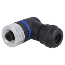 Conector: M12; mufă; PIN: 4; mamă; 250V; IP67; terminal cu şurub