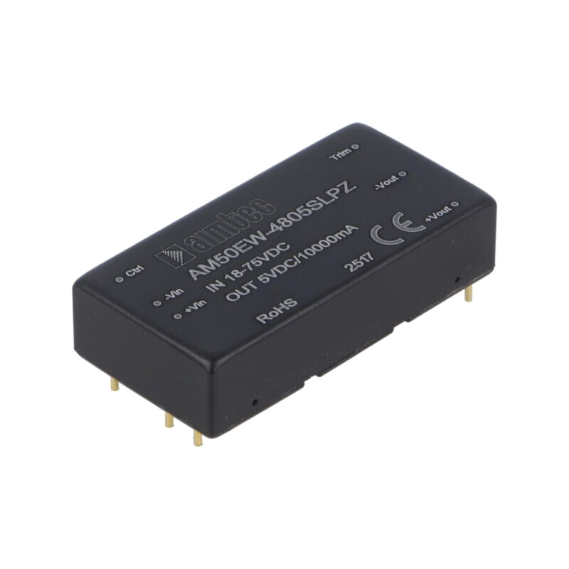 Convertor: DC/DC; 50W; Uintr: 18÷75VDC; Uieş: 5VDC; Iintr: 1144mA Convertor: DC/DC; 50W; Uintr: 18÷75VDC; Uieş: 5VDC; Iintr: 1144mA