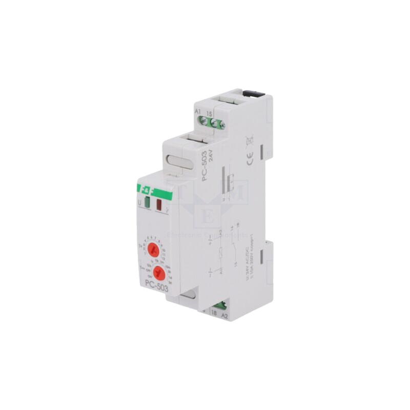 Timer; 0,1÷1min; NO / NC; 10A; 24VDC; pentru şină DIN; -25÷50°C