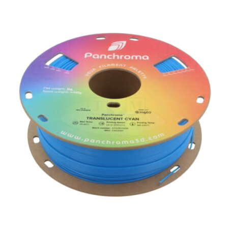 Filament: PLA; 1,75mm; translucent cyan; 190÷230°C; 1kg