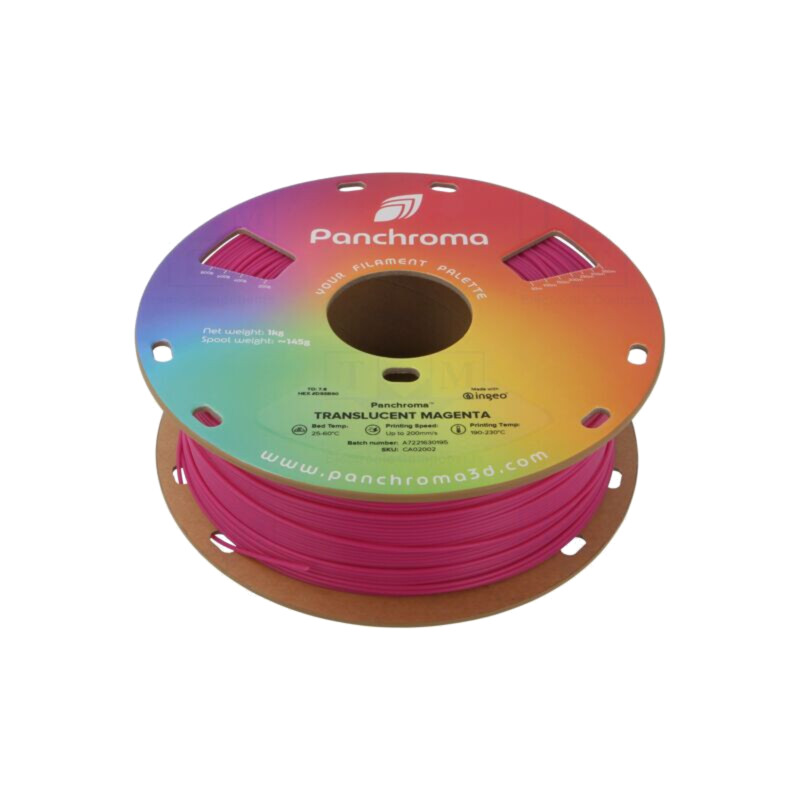 Filament: PLA; 1,75mm; translucent magenta; 190÷230°C; 1kg Filament: PLA; 1,75mm; translucent magenta; 190÷230°C; 1kg