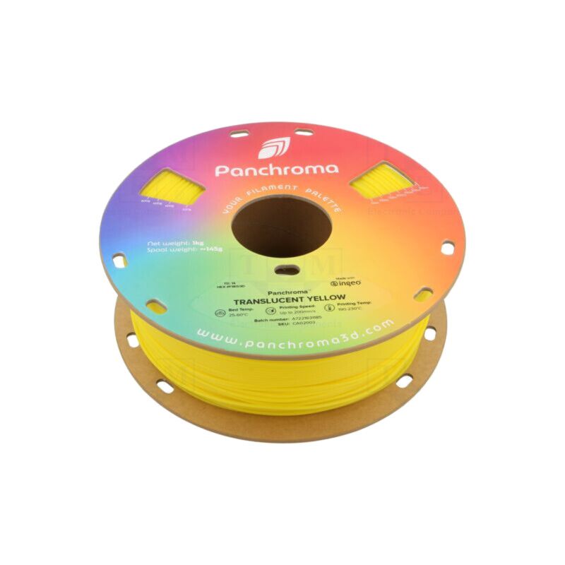 Filament: PLA; 1,75mm; translucent yellow; 190÷230°C; 1kg