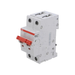 Separator-întrerupător; Poli: 2; pentru şină DIN; 32A; 400VAC