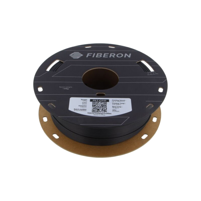 Filament: PET-CF; 1,75mm; neagră; 270÷300°C; 500g; Fiberon™