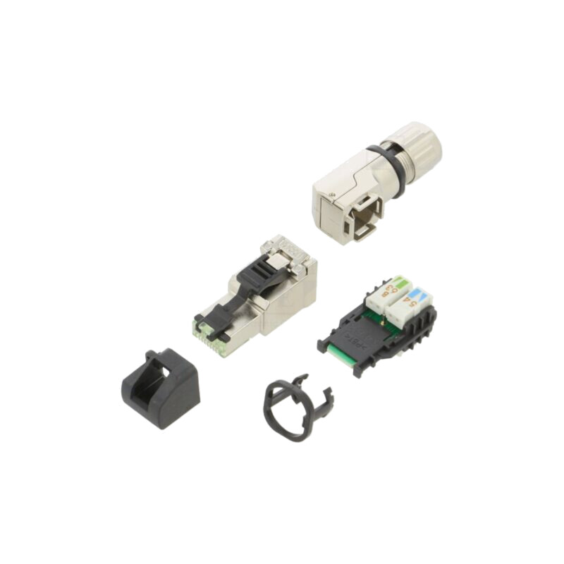 Conector: RJ45; mufă; PIN: 8; Cat: 6a; ecranat; aurit; 8p8c,T568B Conector: RJ45; mufă; PIN: 8; Cat: 6a; ecranat; aurit; 8p8c,T568B