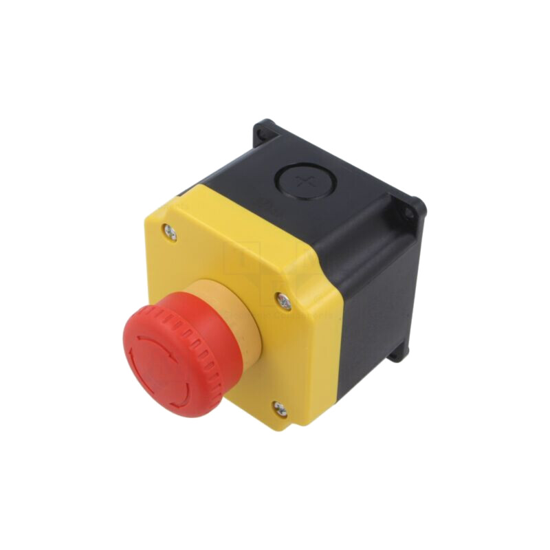 Casetă de comandă; 22mm; YW; Nr.butoane: 1; cap ciupercă; IP65 Casetă de comandă; 22mm; YW; Nr.butoane: 1; cap ciupercă; IP65