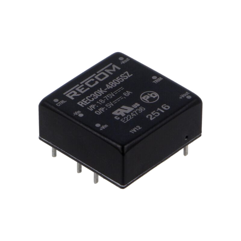 Convertor: DC/DC; 30W; Uintr: 36÷75VDC; Uieş: 5VDC; Iieş: 6A; 1"x1" Convertor: DC/DC; 30W; Uintr: 36÷75VDC; Uieş: 5VDC; Iieş: 6A; 1"x1"