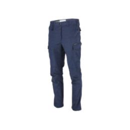 Pantaloni de lucru; Dimensiune: XXL; bleumarin; slim-fit; 220g/m2