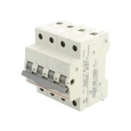 Separator-întrerupător; Poli: 4; pentru şină DIN; 63A; 400VAC