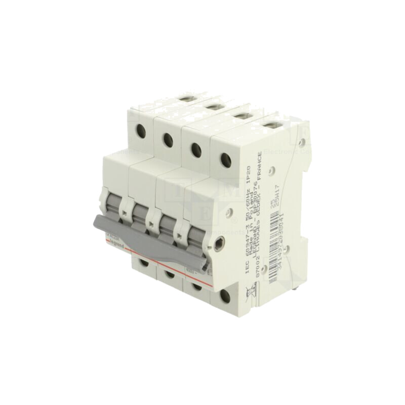 Separator-întrerupător; Poli: 4; pentru şină DIN; 63A; 400VAC Separator-întrerupător; Poli: 4; pentru şină DIN; 63A; 400VAC