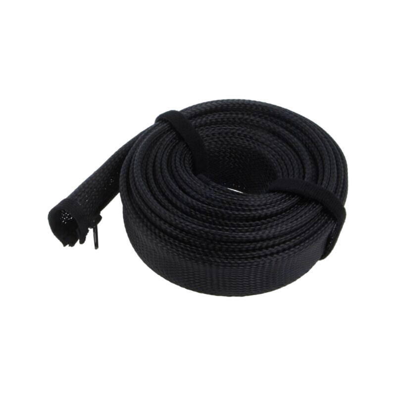 Organizator de cabluri; cu desfacere; neagră; L: 5m; poliester Organizator de cabluri; cu desfacere; neagră; L: 5m; poliester