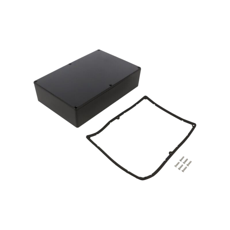 Carcasă: universală; X: 146mm; Y: 222mm; Z: 55mm; aluminiu; neagră Carcasă: universală; X: 146mm; Y: 222mm; Z: 55mm; aluminiu; neagră