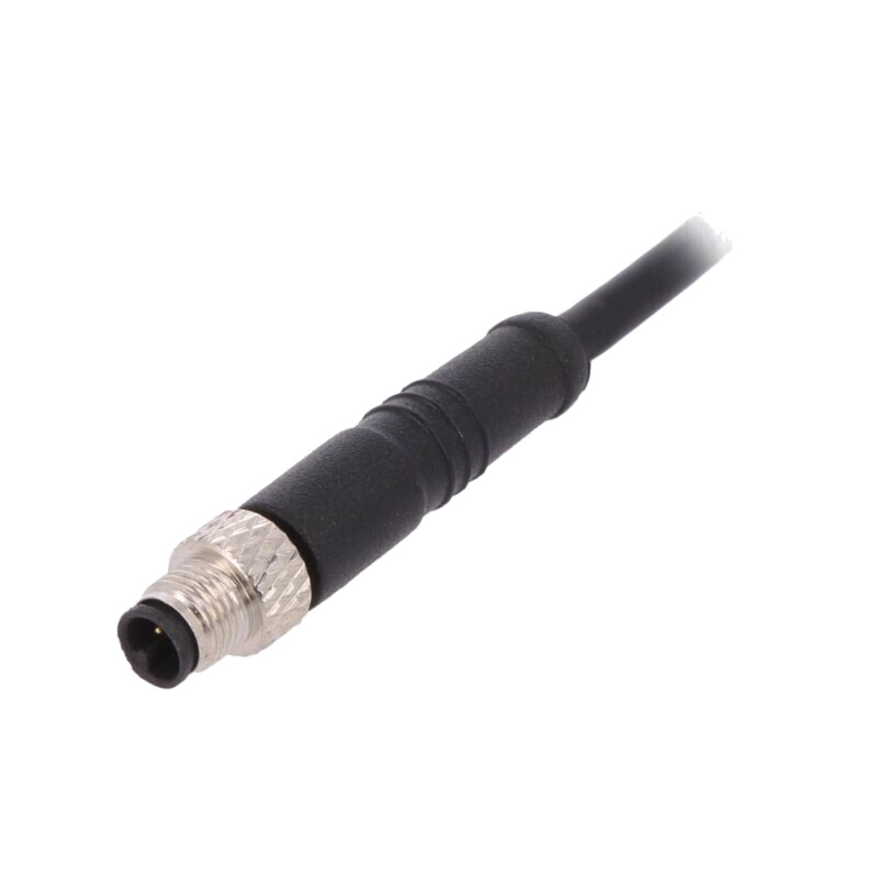 Conector: M5; mufă; tată; cabluri; PIN: 3; 1A; drept; IP67; 60V; 1m Conector: M5; mufă; tată; cabluri; PIN: 3; 1A; drept; IP67; 60V; 1m