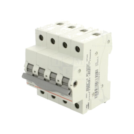 Separator-întrerupător; Poli: 4; pentru şină DIN; 40A; 400VAC