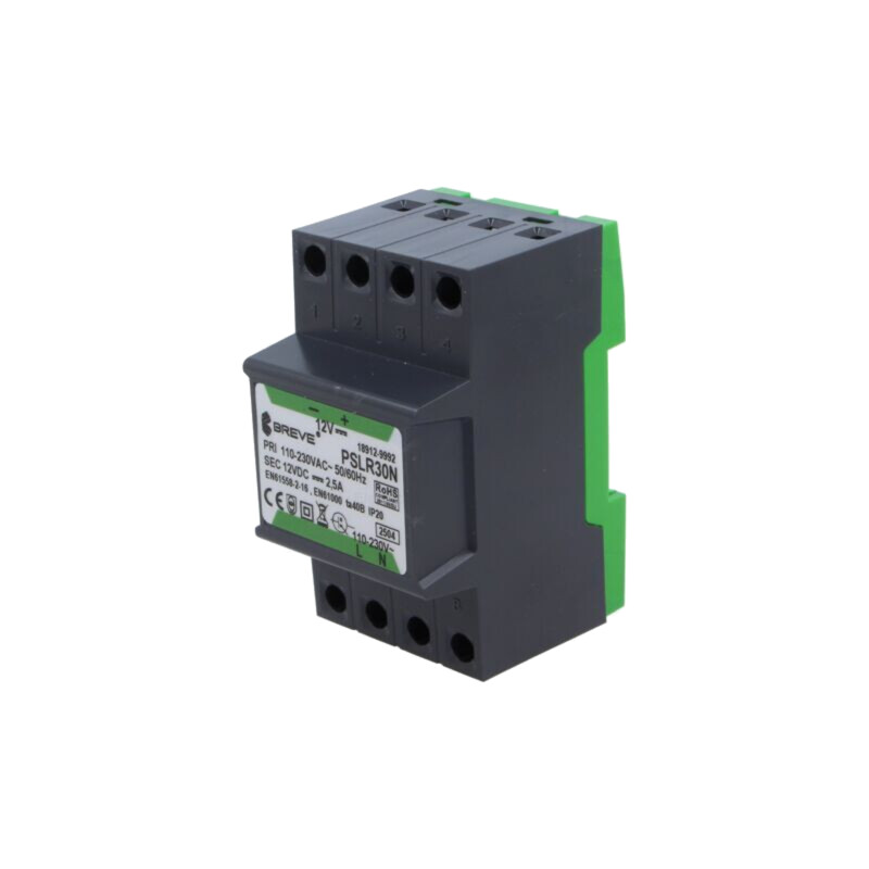 Alimentator: pulsatoriu; pentru şină DIN; 30W; 12VDC; 2,5A; OUT: 1