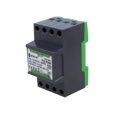 Alimentator: pulsatoriu; pentru şină DIN; 30W; 12VDC; 2,5A; OUT: 1
