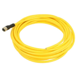 Cablu: pentru senzori/automatizări; M8; PIN: 4; drept; 5m; mufă; PUR