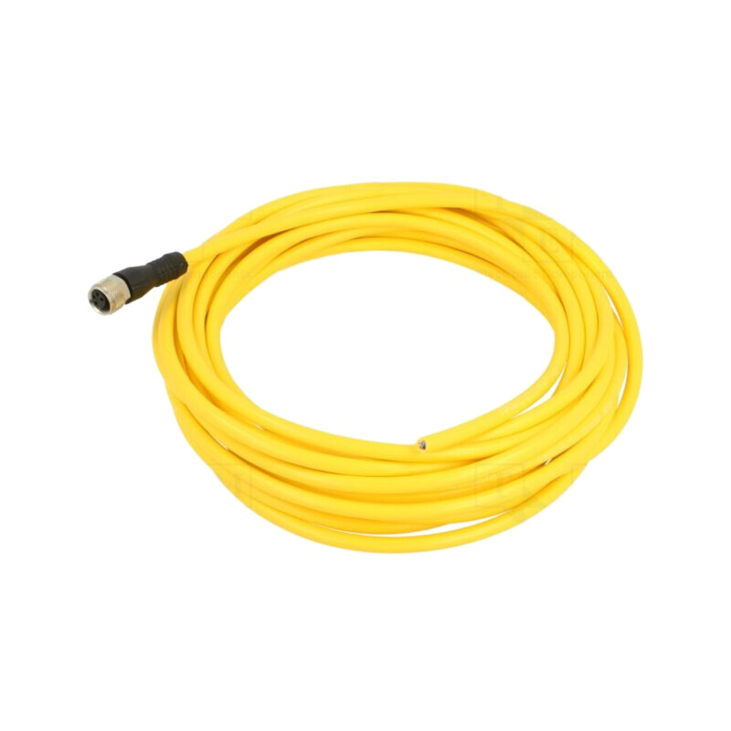 Cablu: pentru senzori/automatizări; M8; PIN: 4; drept; 5m; mufă; PUR Cablu: pentru senzori/automatizări; M8; PIN: 4; drept; 5m; mufă; PUR