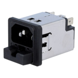 Conector: alimentare AC; soclu; tată; 10A; 250VAC; C14 (E); 5220