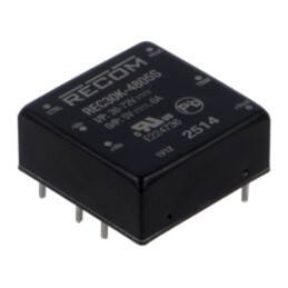 Convertor: DC/DC; 30W; Uintr: 36÷75VDC; Uieş: 5VDC; 1"x1"; REC30K