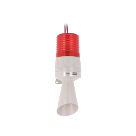 Semnalizator: luminos şi acustic; 24VDC; bec; roşie; IP54; S60AD