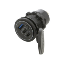 Alimentator USB; USB A soclu,USB C soclu x2; neagră