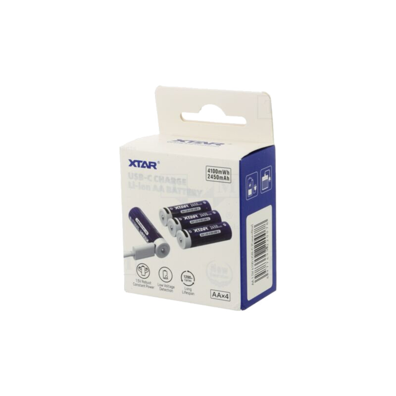 Acumul: Li-Ion; AA; 1,5V; 2450mAh; Ø14,3x50,3mm; 2A; cutie; 4buc. Acumul: Li-Ion; AA; 1,5V; 2450mAh; Ø14,3x50,3mm; 2A; cutie; 4buc.