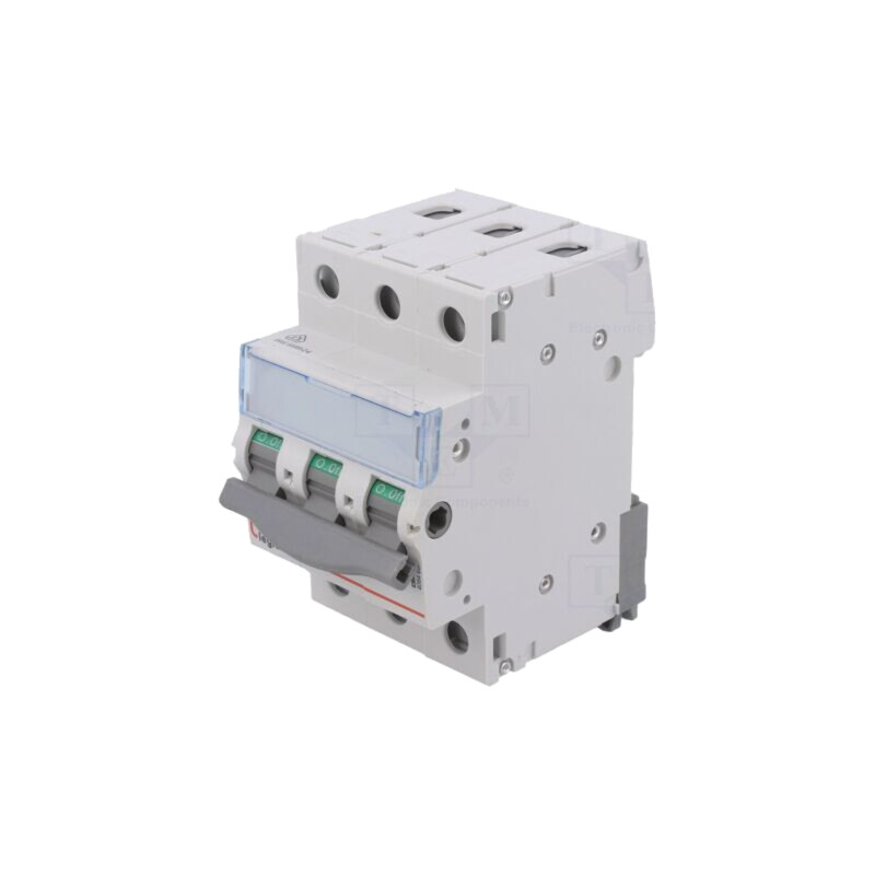 Separator-întrerupător; Poli: 3; pentru şină DIN; 32A; 400VAC Separator-întrerupător; Poli: 3; pentru şină DIN; 32A; 400VAC