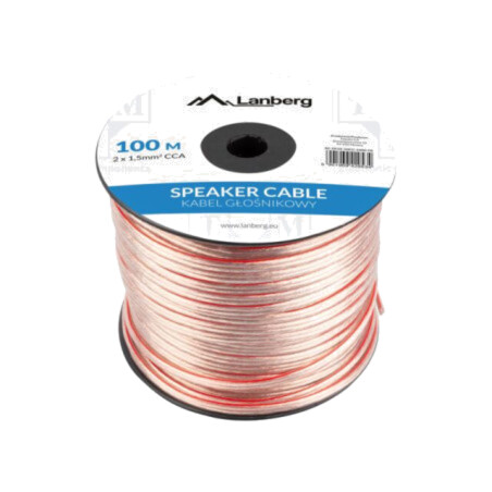 Cablu: cablu pt.difuzor; 2x1,5mm2; litat; CCA; transparent; 300V