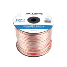 Cablu: cablu pt.difuzor; 2x1,5mm2; litat; CCA; transparent; 300V