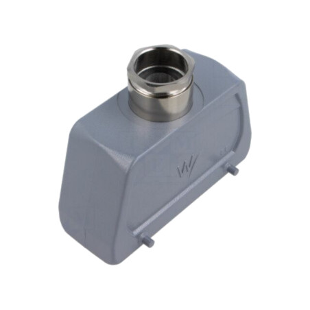 Enclosure for connectors: HDC; size 24; for cable; M25; angled