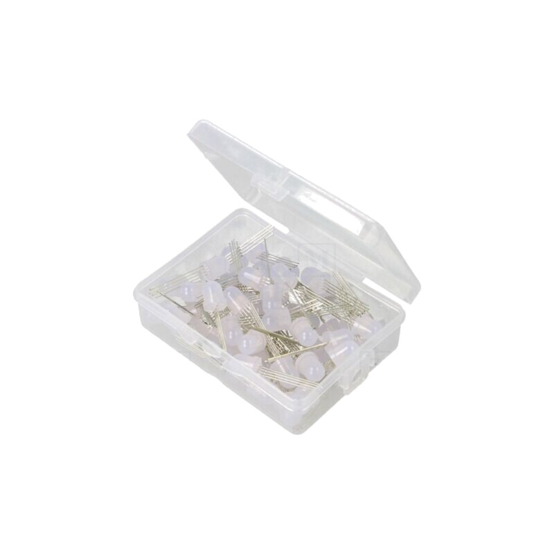 Diodă: LED-kit; THT; 8mm; 50buc; RGB; 3÷15VDC; cutie din plastic Diodă: LED-kit; THT; 8mm; 50buc; RGB; 3÷15VDC; cutie din plastic