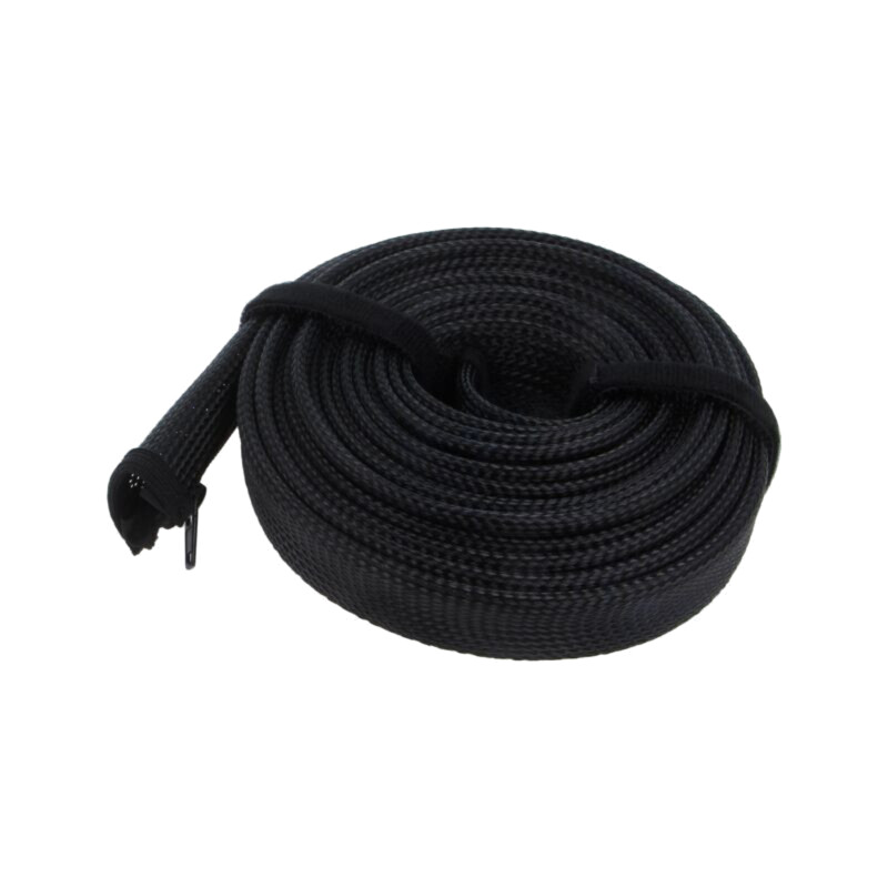 Organizator de cabluri; cu desfacere; neagră; L: 5m; poliester Organizator de cabluri; cu desfacere; neagră; L: 5m; poliester