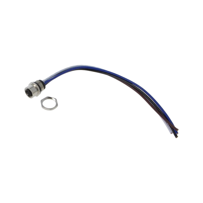 Conector: M12; soclu; mamă; 16A; 63V; PIN: 4; IP67; drept; cabluri