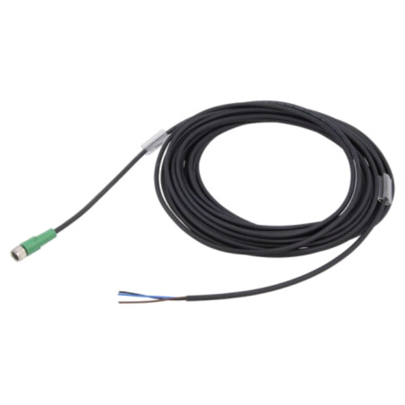 Cablu: pentru senzori/automatizări; M8; PIN: 3; drept; 10m; mufă