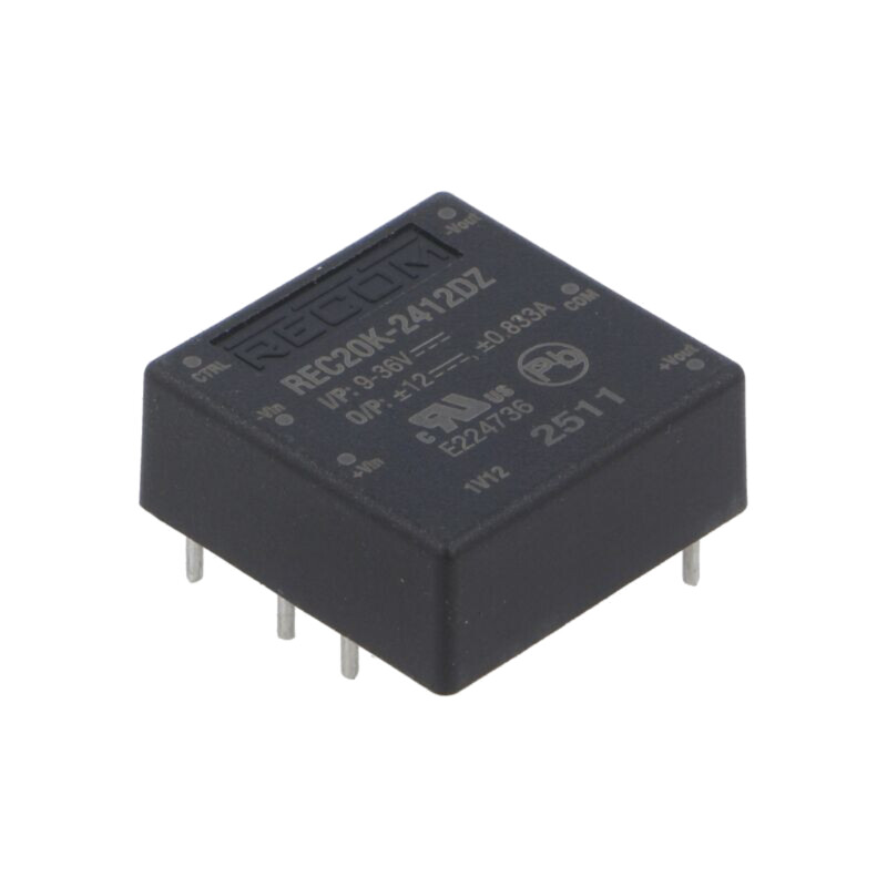Convertor: DC/DC; 20W; Uintr: 9÷36VDC; Uieş: 12VDC; Uieş2: -12VDC Convertor: DC/DC; 20W; Uintr: 9÷36VDC; Uieş: 12VDC; Uieş2: -12VDC