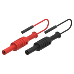 Conector: banană 4mm; adaptor; 2A; 33VAC; 70VDC; neagră,roşie