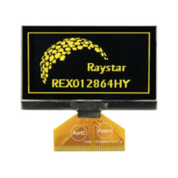 Afişaj: OLED; grafic; 2,42"; 128x64; Dim: 60,5x37x2,15mm; galbenă
