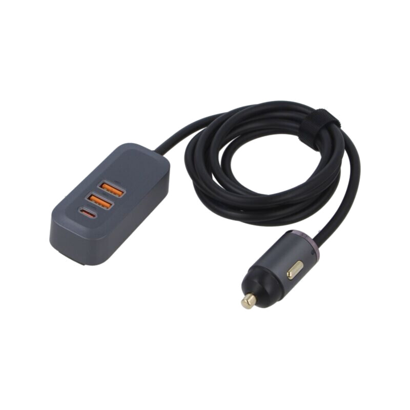 Alimentator USB; USB A soclu x2,USB C soclu; 100W; gri; 1,5m Alimentator USB; USB A soclu x2,USB C soclu; 100W; gri; 1,5m