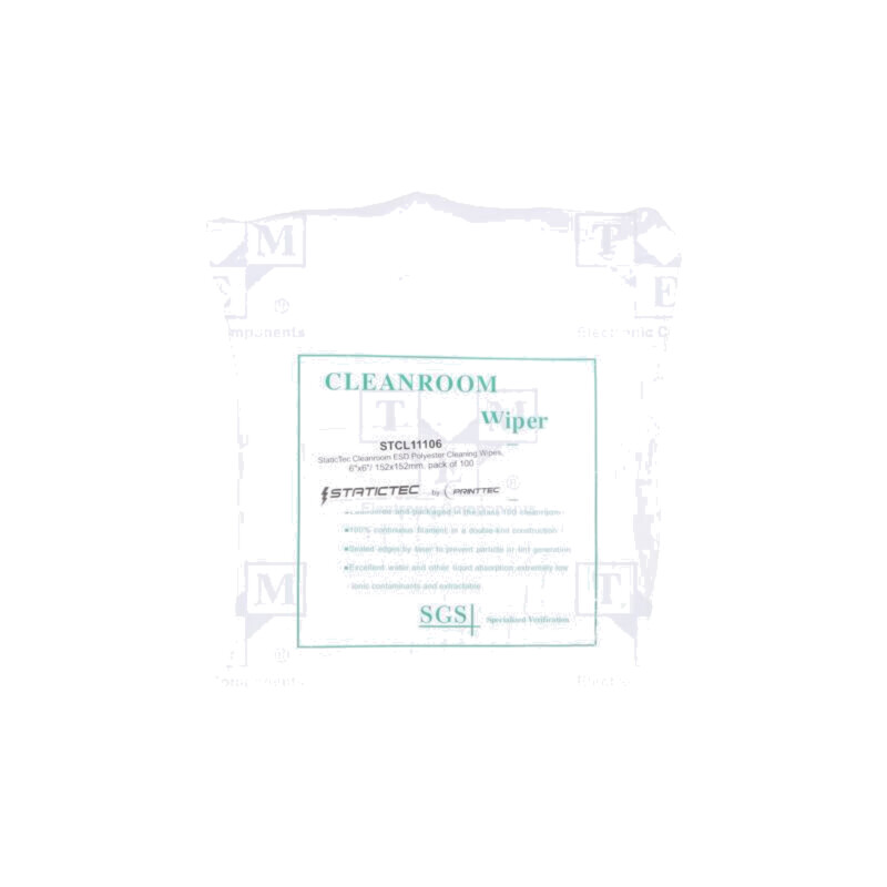 Şerveţel: cârpă; ESD; poliester; cleanroom; L: 152mm; W: 152mm