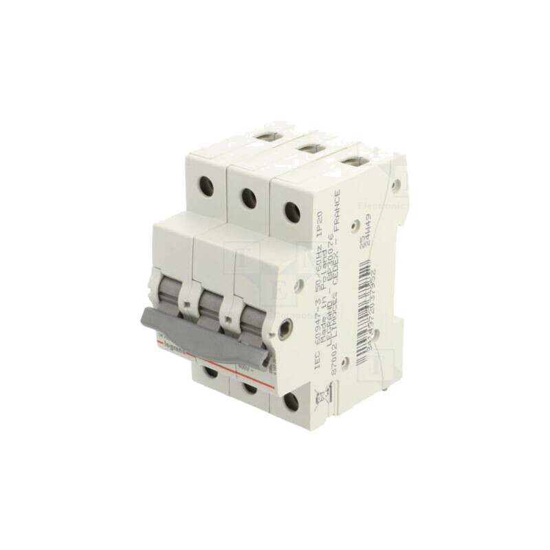 Separator-întrerupător; Poli: 3; pentru şină DIN; 63A; 400VAC Separator-întrerupător; Poli: 3; pentru şină DIN; 63A; 400VAC