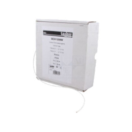 Manşon termocontractabil; fără adeziv; 2: 1; 1,2mm; L: 10m; albă