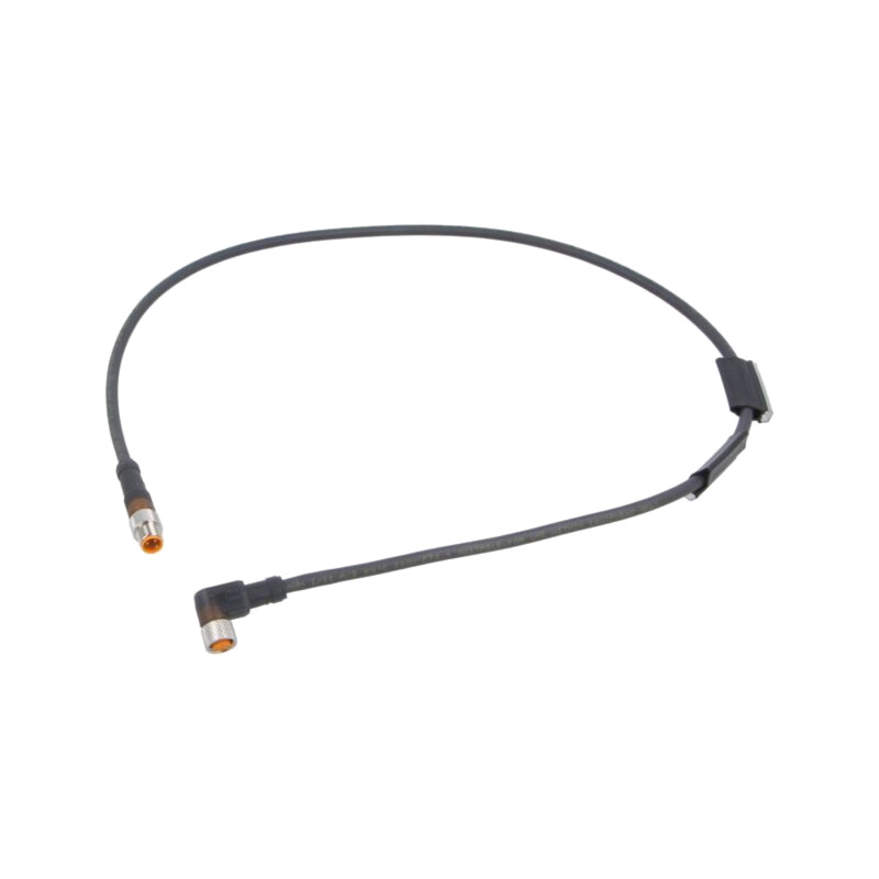 Cablu: pentru senzori/automatizări; PIN: 3; 0,6m; Izolaţie: PUR Cablu: pentru senzori/automatizări; PIN: 3; 0,6m; Izolaţie: PUR
