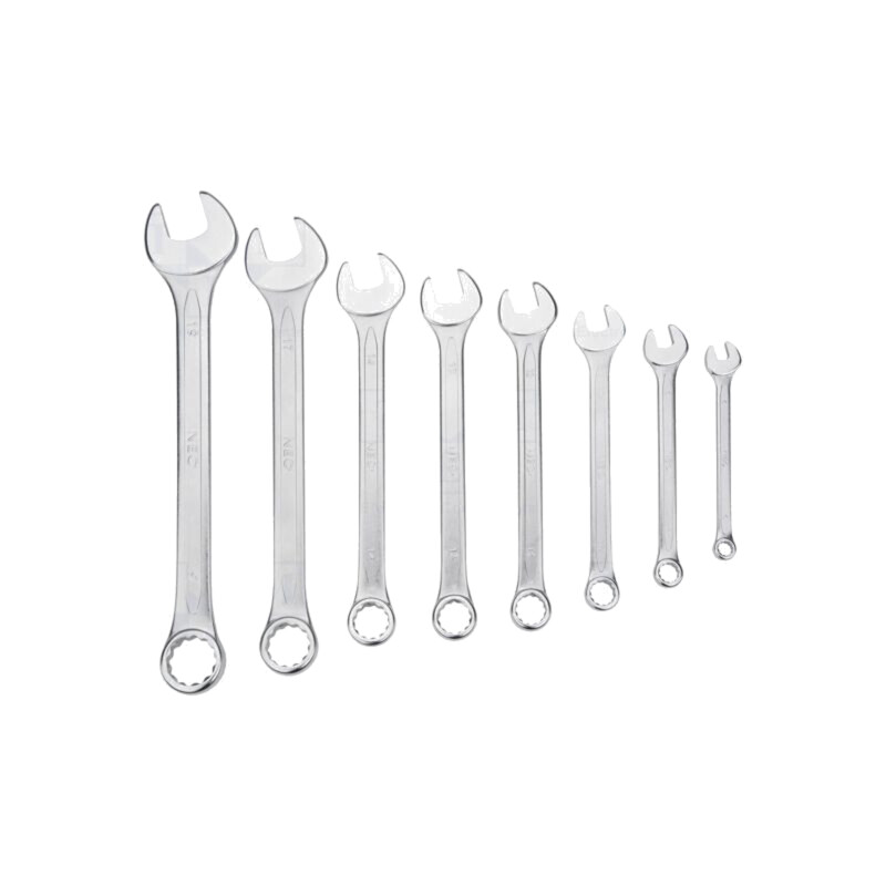 Cheie-set; combinată; oţel crom-vanadium; 8buc. Cheie-set; combinată; oţel crom-vanadium; 8buc.