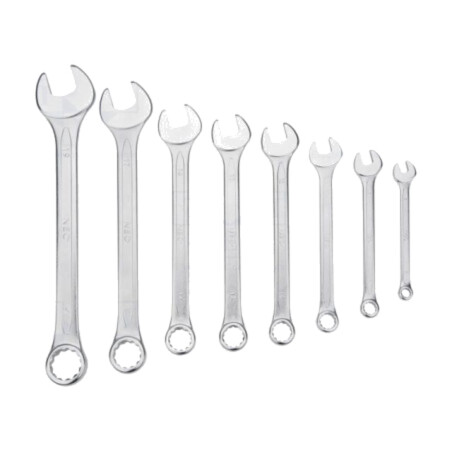 Cheie-set; combinată; oţel crom-vanadium; 8buc.
