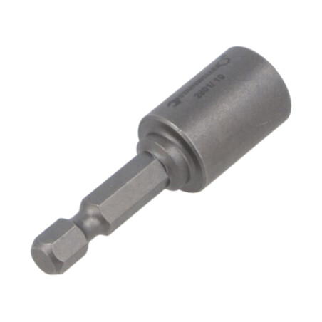 Capăt de şurubelniţă; cap hexagonal; HEX 10mm; Lung.tot: 50mm